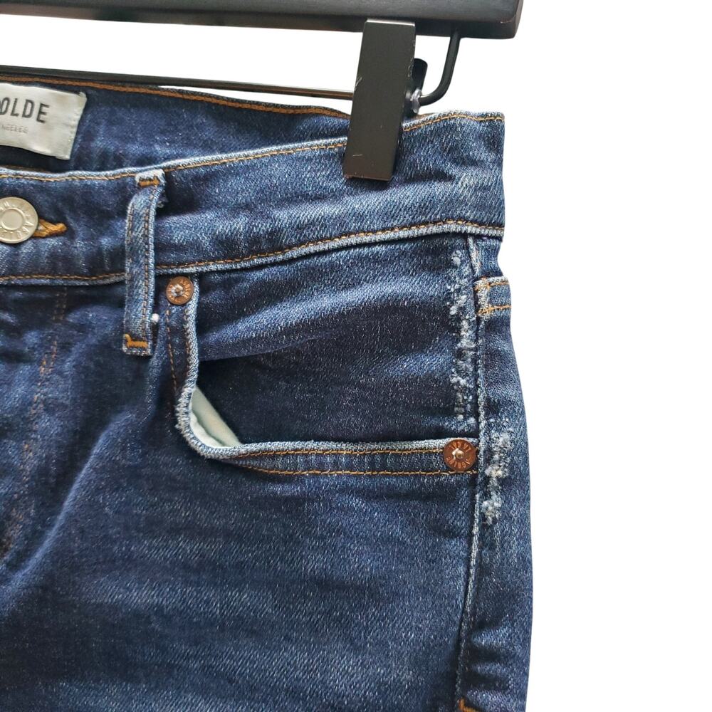 AGOLDE Sophie Mid Rise Skinny Dark Wash Blue Jeans Cabana Wash Size 26 Women's - Picture 10 of 16